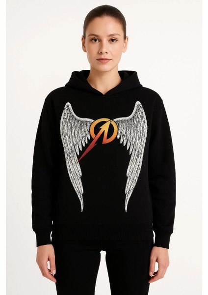 Metallica Iki Iplik Kapüşonlu Ön ve Arka Baskılı Hoodie - Siyah fiyatları