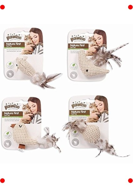 Tüylü Kanvas Kumaş Kedi Oyuncağı