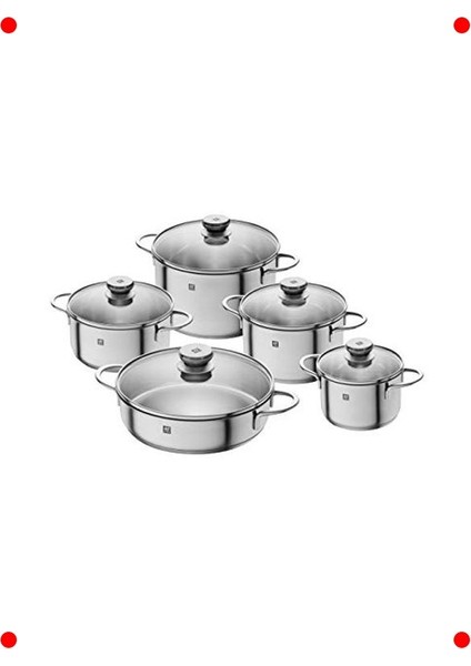 18/10 Paslanmaz Çelik 5 Parça Tencere Seti