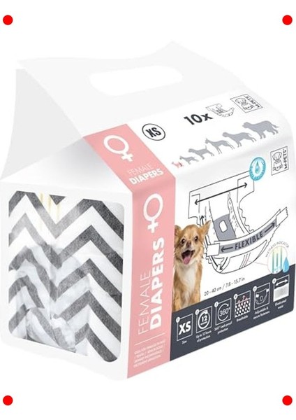 Dişi Köpek Külodu - Xs Beden - 10'lu Paket