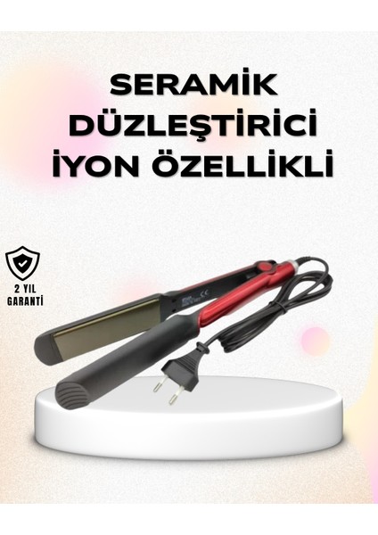 Nrzsnt Profesyonel Titanyum Saç Düzleştirici – Ayarlanabilir Isı ve Hızlı Isınma Özellikli