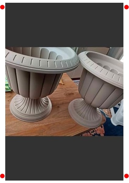 Ayaklı Nergis Saksı 6l 30CM - Kahverengi (Deliksiz) fırsatları