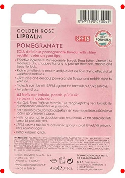 Nar Özlü Dudak Bakım Kremi Spf 15 - Nemlendirici fiyatları