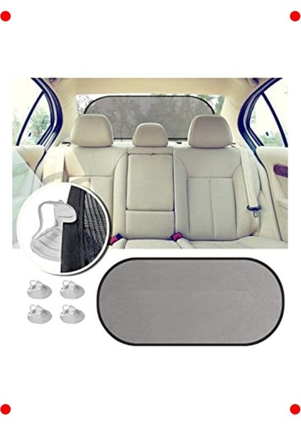 Araç Cam Güneşlik Perde Seti 3'lü - Vantuzlu fırsatları