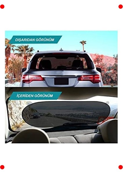 Araç Cam Güneşlik Perde Seti 3'lü - Vantuzlu indirimleri