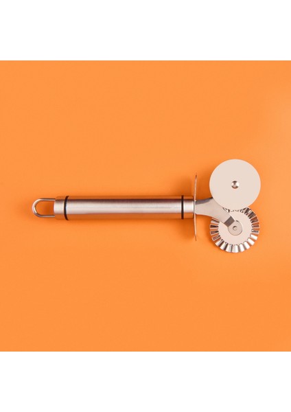 Metal Saplı Çiftli Hamur Dilimleyici - Gri