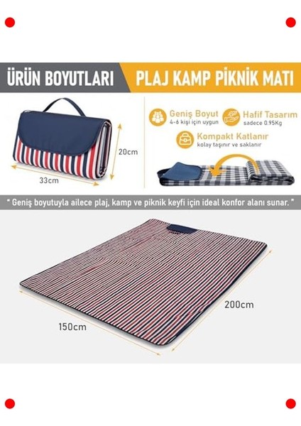 Katlanabilir Piknik ve Kamp Örtüsü - Su Geçirmez 200X150CM modelleri