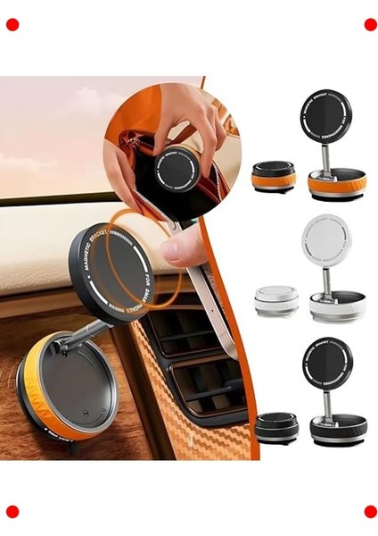 Güçlü Manyetik Vakumlu Araç Telefon Tutucu (Siyah) fiyatları