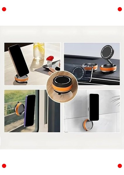 Güçlü Manyetik Vakumlu Araç Telefon Tutucu (Siyah) modelleri