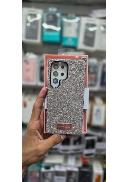 Samsung Galaxy S24 Ultra Uyumlu Parlak Simli Taşlı Premium Kalite Kadın Telefon Kılıfı Kapak fiyatları
