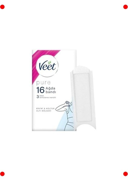 Hassas Bölgeler Için Hipoalerjenik Ağda Bandı (16 Adet)