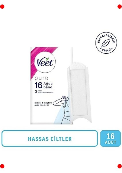 Hassas Bölgeler Için Hipoalerjenik Ağda Bandı (16 Adet) fiyatları