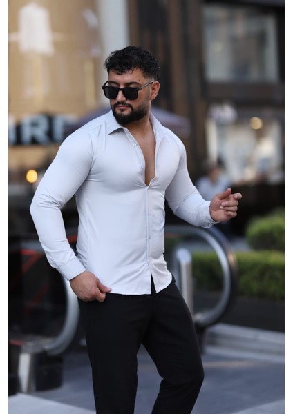 Slim Fit Uzun Kollu Kolay Ütülenebilir Gömlek