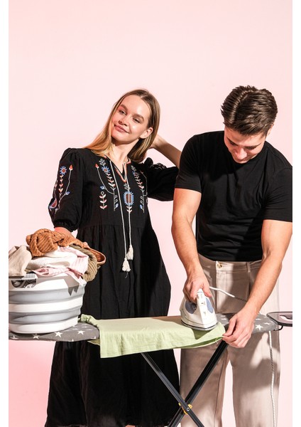 Smoothpress Monoblok Metal Tablalı Buharı Geçiren Özel Kumaşlı Premium Ütü Masası