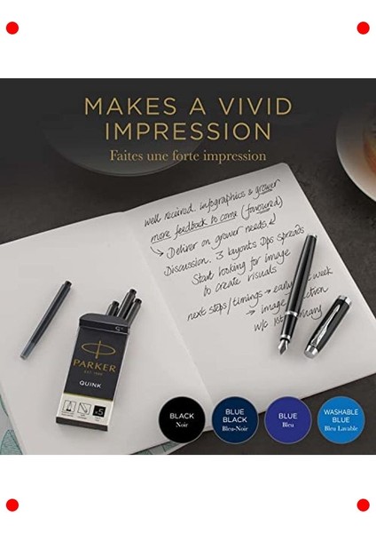 Dolma Kalem Kartuşu, Mavi, 5'li Paket fırsatları