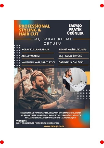 Pratik Sakal ve Saç Kesme Örtüsü indirimleri