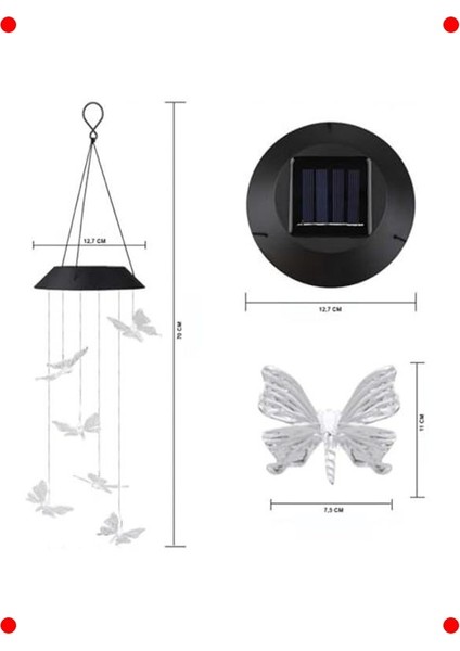 Solar Renk Geçişli Kelebek Aydınlatma indirimleri