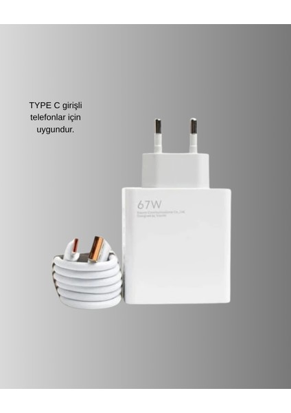 Techmrt 67W Turbo Type-C Hızlı Şarj Adaptörü – Akıllı Koruma Çipli, Hızlı Şarj Destekli indirimleri