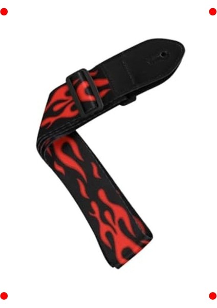 Desenli Gitar Omuz Askısı (Siyah-Kırmızı) modelleri