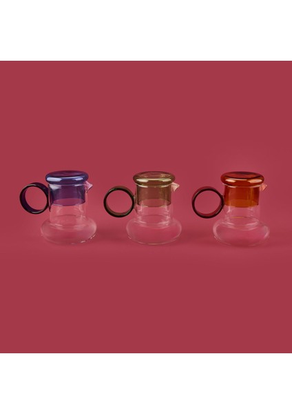 Ring Bardaklı Cam Sürahi - Asorti - 500 ml modelleri