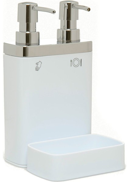 Viva 2'li Süngerlikli Sıvı Sabunluk - Beyaz