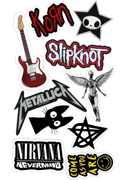 Rock Telefon Laptop Notebook Tablet Defter Matara Stiker Etiket ST2142