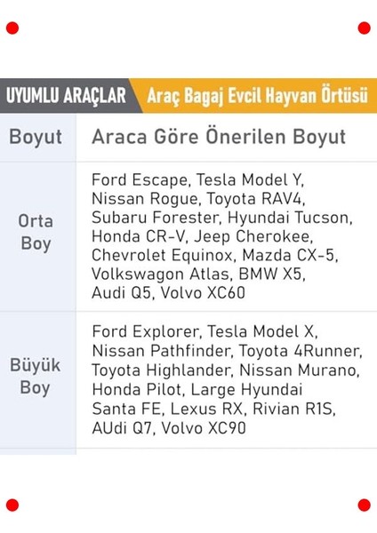 Evcil Hayvan Uyumlu Su Geçirmez Bagaj Örtüsü (Gri) fırsatları