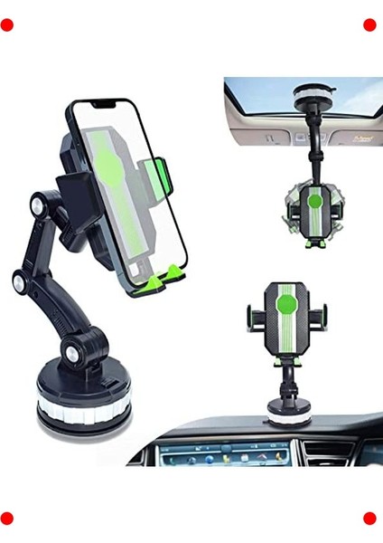 Evrensel Güçlü Vantuzlu Araç Telefon Tutacağı