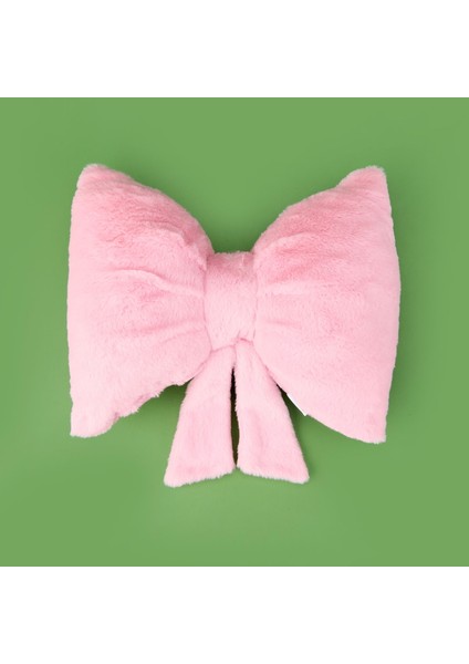 Soft Kurdele Figürlü Yastık - Pembe - 40X30 cm