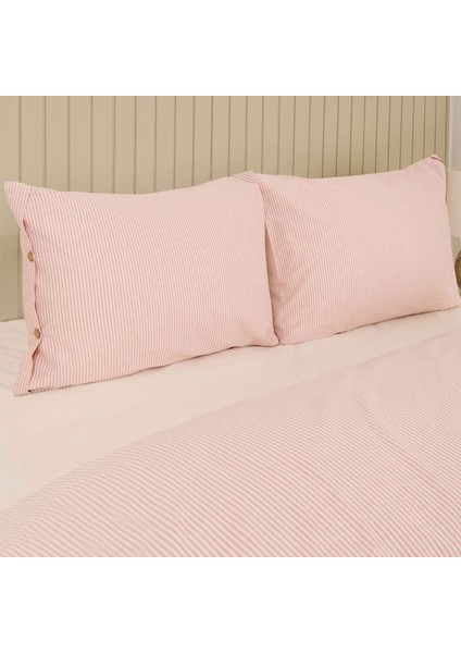 Soft Stripe Çift Kişilik Nevresim Takımı - Kiremit modelleri