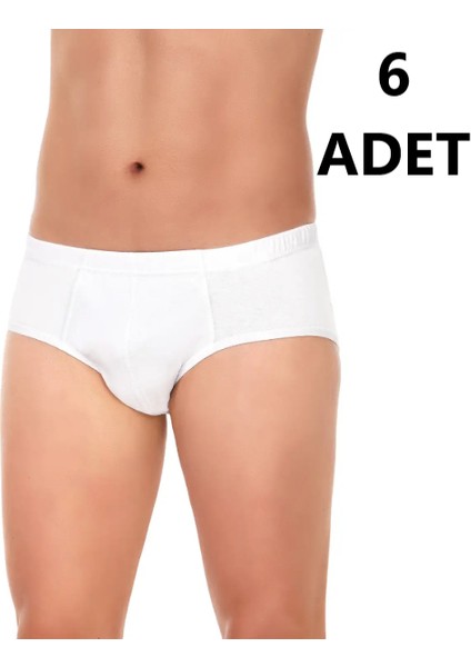 Erkek Slip-Külot - 6 Adet - Beyaz