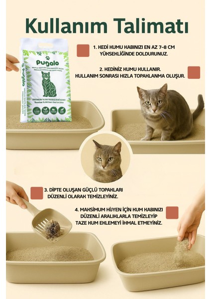 Ekonomik Paket 3X10LT Tozsuz Naturel Premium Koku Hapseden Topaklanan Kedi Kumu 30LT indirimleri