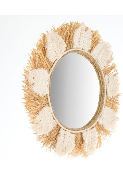 Deco Boho Ayna - Beyaz - 40 cm fiyatları