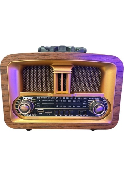Nexoran® Taşınabilir Klasik Am/fm/sw Retro Ev Radyo USB ile Şarj Olabilen Retro Radyo