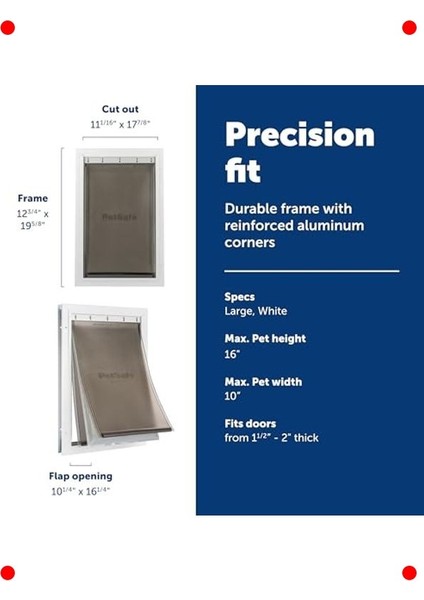 Büyük Irk Evcil Hayvan Kapısı (Ekstrem Hava Koşulları) fiyatları