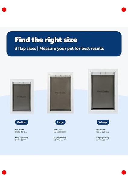 Büyük Irk Evcil Hayvan Kapısı (Ekstrem Hava Koşulları) modelleri