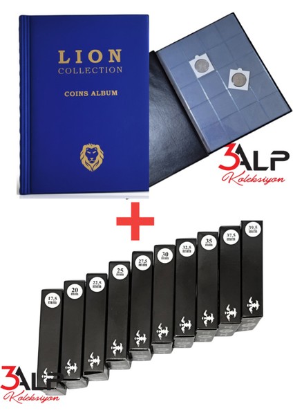 Madeni Kapamalı Albüm ve Kapama SET-200 Lü Madeni Kapamalı Para Albümü ve 10 Kutu Farklı Ebat Kapama