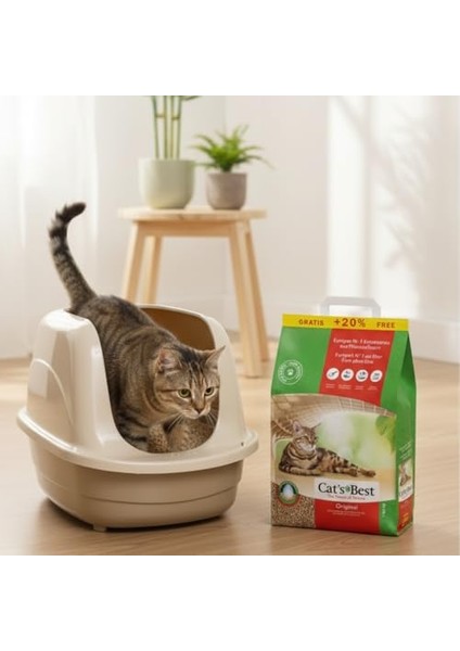 Kediler Için Doğal Topaklanan Kedi Kumu 12 Litre (5.2 Kg)