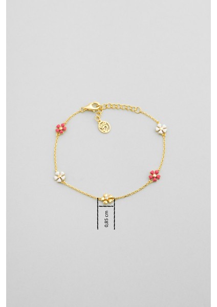 Sevilla Çiçeği 18 Ayar Sarı Altın Kaplama 19 cm Gümüş Bileklik modelleri