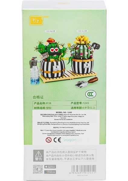 LZ1245 Nessiworld Kaktüs Blok Seti -Vagon Life modelleri