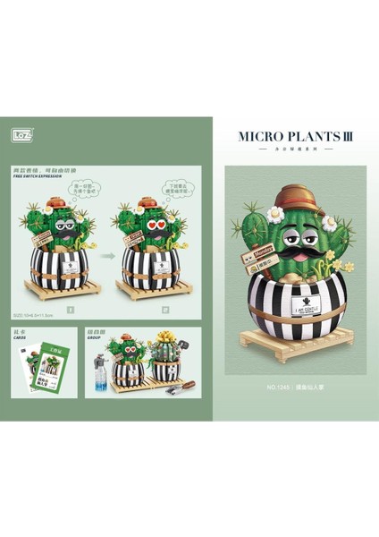 LZ1245 Nessiworld Kaktüs Blok Seti -Vagon Life indirimleri