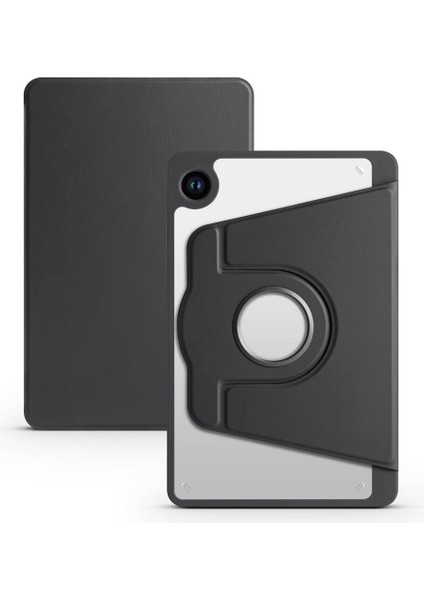 Galaxy Tab A9 Kılıf Uyumlu Tkdw Termik Kalem Bölmeli Dönebilen Standlı Kılıf-Siyah