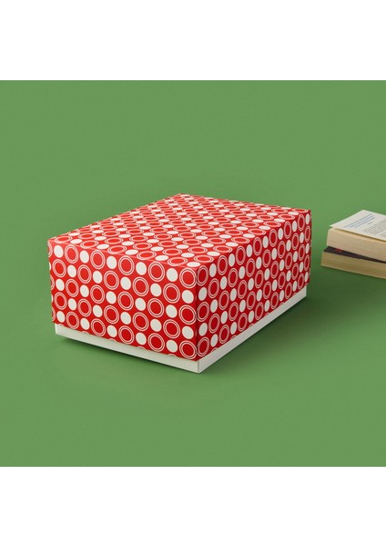 Deco Puantiyeli Hediye Kutusu - Kırmızı - 36X26X15 cm fiyatları