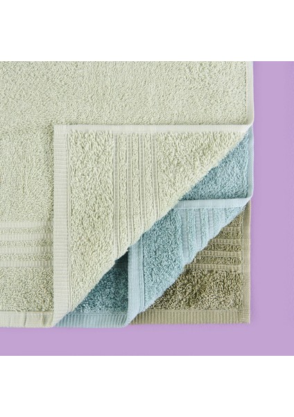 Soft Samantha 3'lü Havlu Seti - Mint / Haki / Mavi - 30X50 cm fiyatları