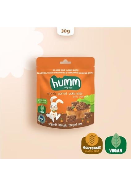 Humm Organik Havuçlu Tarçınlı Vegan Kek 30 gr
