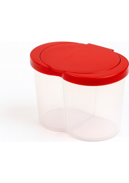 Fırça Temizleme Su Kabı Kırmızı Çift Bölmeli Kapaklı Renkli Su Kabı fiyatları