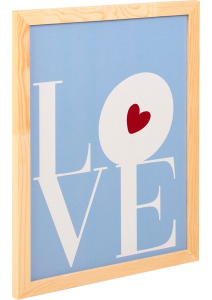Deco Bold Hearts Duvar Panosu - Mavi - 30X40 cm fiyatları