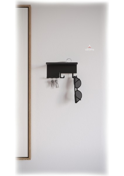 Metal Anahtar ve Gözlük Askılığı – Üst Raflı Duvar Organizer fiyatları