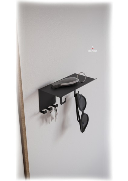 Metal Anahtar ve Gözlük Askılığı – Üst Raflı Duvar Organizer modelleri
