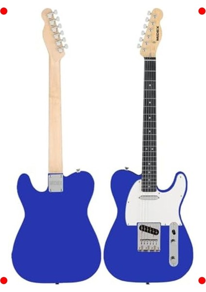 Tele Stili Mavi Elektro Gitar, Akçaağaç Klavye fiyatları